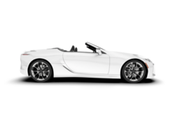 White sport car on transparent background. 3d rendering - illustration png