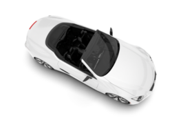 White sport car on transparent background. 3d rendering - illustration png