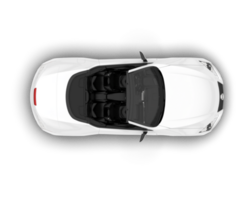 White sport car on transparent background. 3d rendering - illustration png