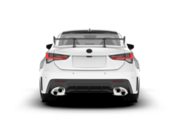 White sport car on transparent background. 3d rendering - illustration png