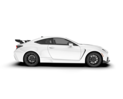 White sport car on transparent background. 3d rendering - illustration png