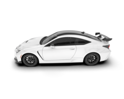 White sport car on transparent background. 3d rendering - illustration png