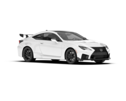 White sport car on transparent background. 3d rendering - illustration png