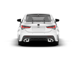 White sport car on transparent background. 3d rendering - illustration png