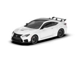 White sport car on transparent background. 3d rendering - illustration png