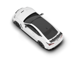 branco esporte carro em transparente fundo. 3d Renderização - ilustração png