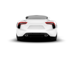 White sport car on transparent background. 3d rendering - illustration png