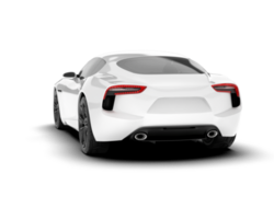 branco esporte carro em transparente fundo. 3d Renderização - ilustração png