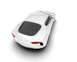 White sport car on transparent background. 3d rendering - illustration png