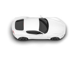 White sport car on transparent background. 3d rendering - illustration png