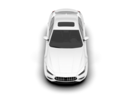 White sport car on transparent background. 3d rendering - illustration png