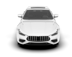 White sport car on transparent background. 3d rendering - illustration png