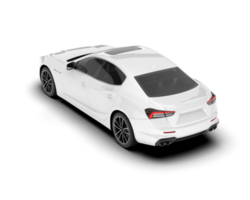 White sport car on transparent background. 3d rendering - illustration png