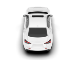 White sport car on transparent background. 3d rendering - illustration png