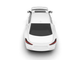 White sport car on transparent background. 3d rendering - illustration png