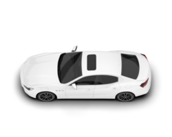 White sport car on transparent background. 3d rendering - illustration png