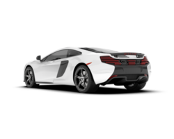 Weiß Sport Auto auf transparent Hintergrund. 3d Rendern - - Illustration png