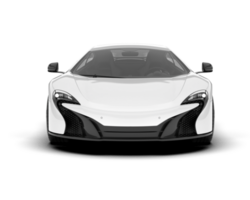 White sport car on transparent background. 3d rendering - illustration png