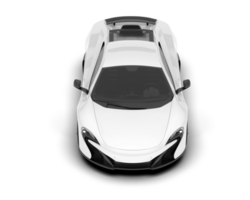 White sport car on transparent background. 3d rendering - illustration png