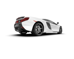 White sport car on transparent background. 3d rendering - illustration png