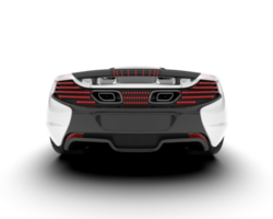 White sport car on transparent background. 3d rendering - illustration png