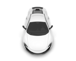 blanc sport voiture sur transparent Contexte. 3d le rendu - illustration png