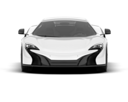 White sport car on transparent background. 3d rendering - illustration png