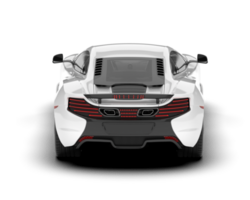 White sport car on transparent background. 3d rendering - illustration png