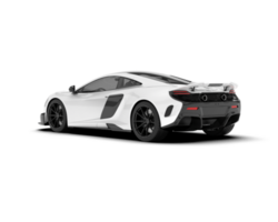 White sport car on transparent background. 3d rendering - illustration png