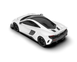 White sport car on transparent background. 3d rendering - illustration png