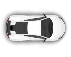 White sport car on transparent background. 3d rendering - illustration png