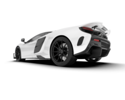 White sport car on transparent background. 3d rendering - illustration png