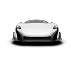 White sport car on transparent background. 3d rendering - illustration png