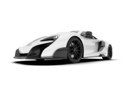 blanc sport voiture sur transparent Contexte. 3d le rendu - illustration png