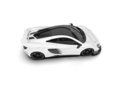 White sport car on transparent background. 3d rendering - illustration png