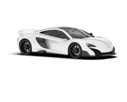 White sport car on transparent background. 3d rendering - illustration png