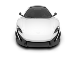 White sport car on transparent background. 3d rendering - illustration png