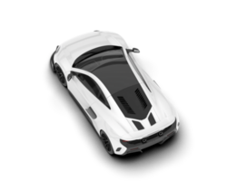 White sport car on transparent background. 3d rendering - illustration png