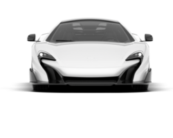 White sport car on transparent background. 3d rendering - illustration png