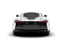 blanc sport voiture sur transparent Contexte. 3d le rendu - illustration png