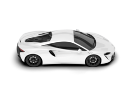 White sport car on transparent background. 3d rendering - illustration png