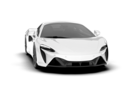 White sport car on transparent background. 3d rendering - illustration png