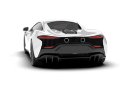 White sport car on transparent background. 3d rendering - illustration png