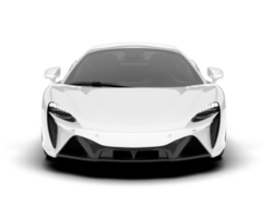 bianca sport auto su trasparente sfondo. 3d interpretazione - illustrazione png