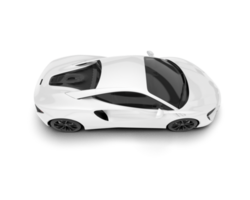 White sport car on transparent background. 3d rendering - illustration png