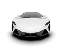 White sport car on transparent background. 3d rendering - illustration png