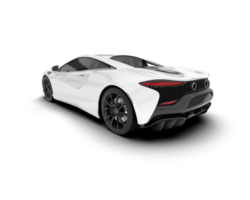 White sport car on transparent background. 3d rendering - illustration png