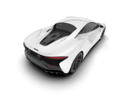 White sport car on transparent background. 3d rendering - illustration png