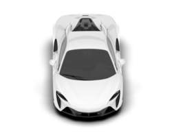 White sport car on transparent background. 3d rendering - illustration png