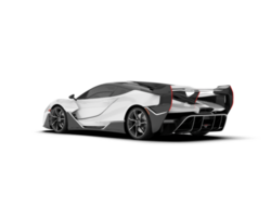 White sport car on transparent background. 3d rendering - illustration png